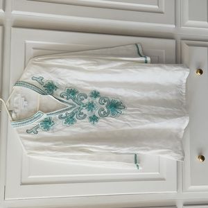 Charter Club white beaded tunic. Large